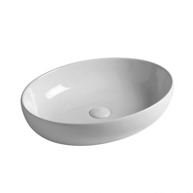 Lavoar pe blat- GSG Easy 55 cm, Oval, Alb