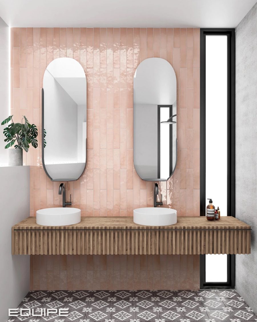 Faianță Equipe Manacor Blush Pink, 6.5x40 cm - imagine 2