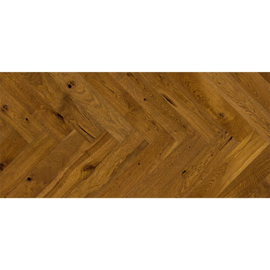 Parchet triplustratificat Barlinek Stejar Brown Sugar Herringbone 130 cm