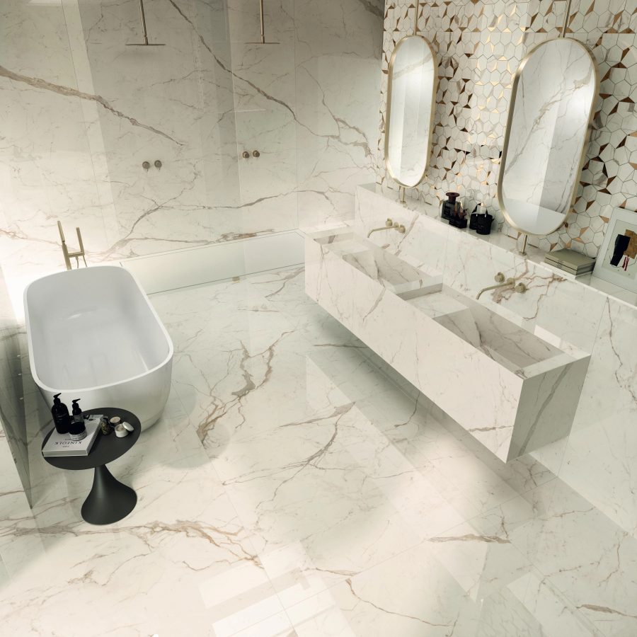 Marvel Shine Calacatta Prestigio Lucios, 120x278 cm - imagine 2