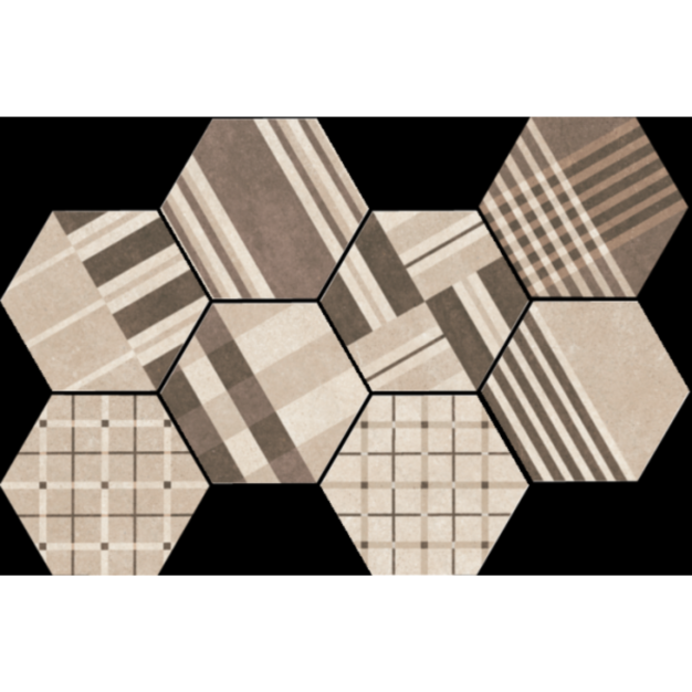 Gresie EQUIPE Hexatile Cement Geo Sand 17.5x20 cm