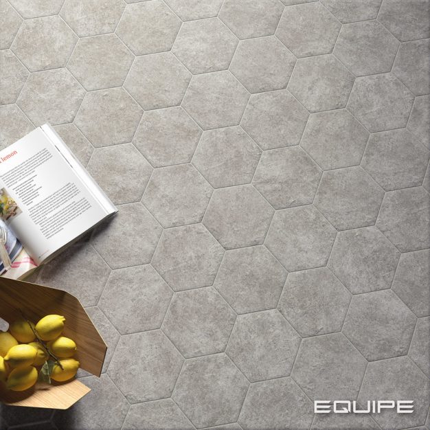 Gresie EQUIPE Hexatile Cement Grey, 17.5x20