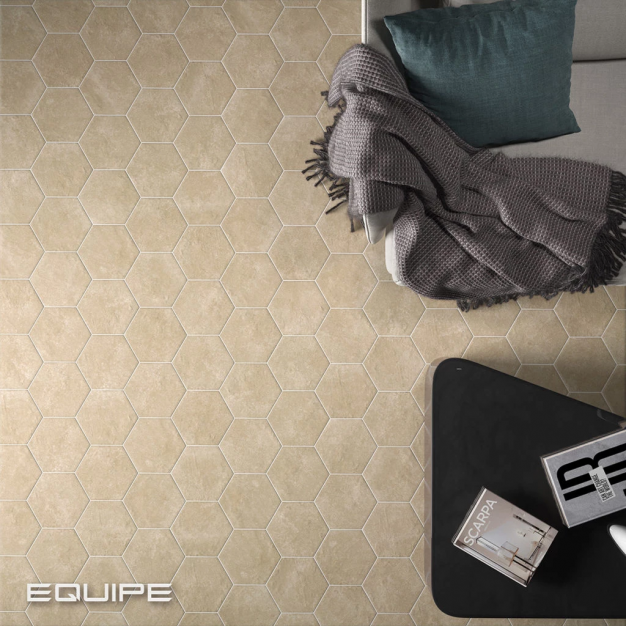 Gresie EQUIPE Hexatile Cement Mink, 17.5x20