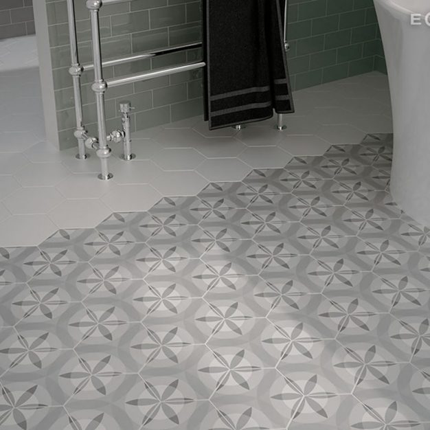 Gresie EQUIPE Hexatile Mate Nature B&W 17.5x20 cm