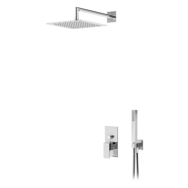 Baterie încastrată duș crom, pălărie 25x25 cm Bruma