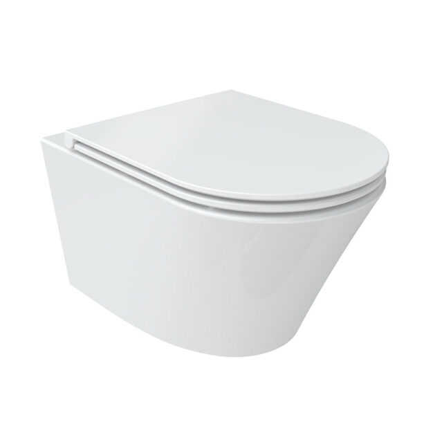 Wc suspendat Clement, Wellis, alb + capac soft close
