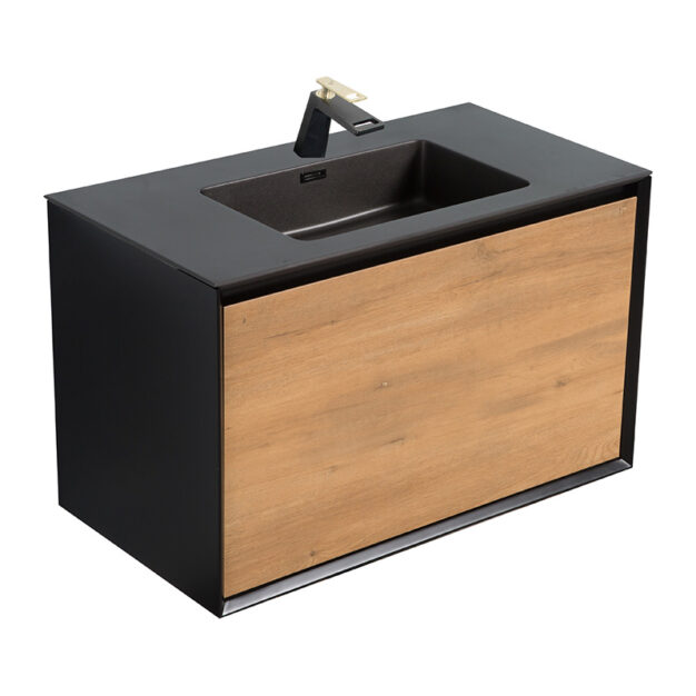Mobilier + Lavoar Tenebra 90 cm  Wellis