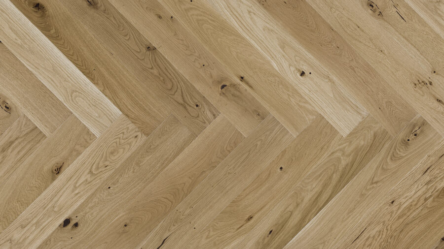 Parchet triplustratificat Barlinek Stejar Brown Sugar Herringbone 130 cm