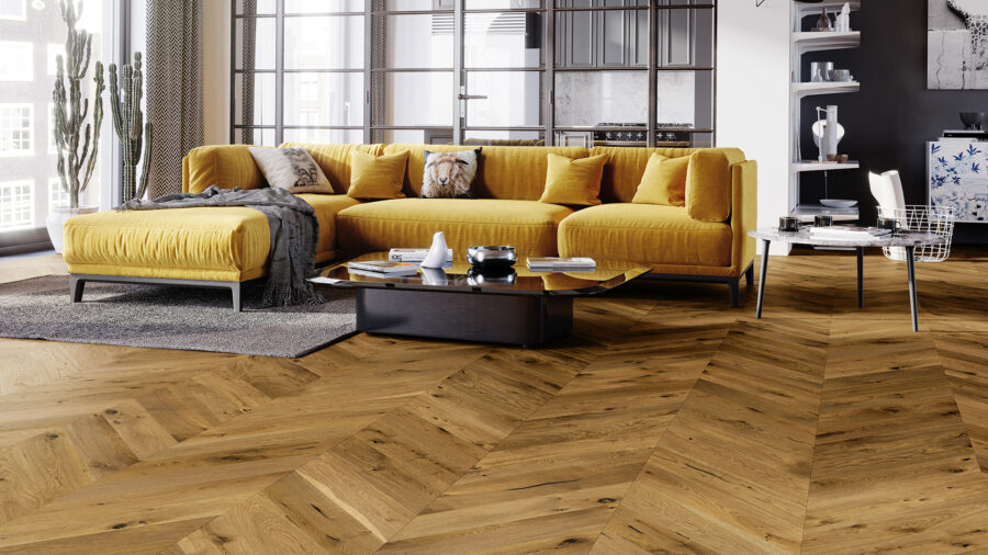 Parchet triplustratificat Barlinek Stejar Mainland Chevron 130 - imagine 2