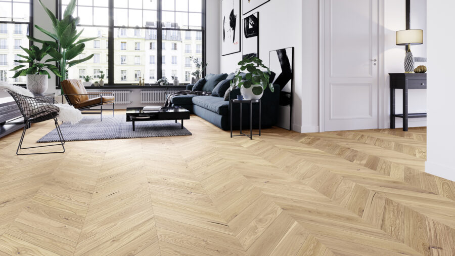 Parchet triplustratificat Barlinek Stejar Salt Chevron 130 - imagine 2
