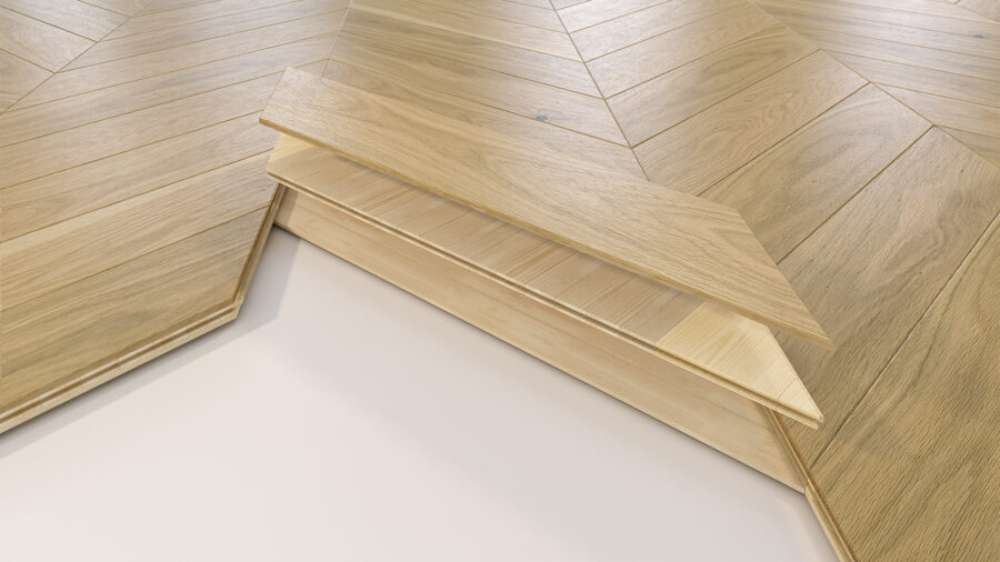 Parchet triplustratificat Barlinek Stejar Salt Chevron 130 - imagine 3