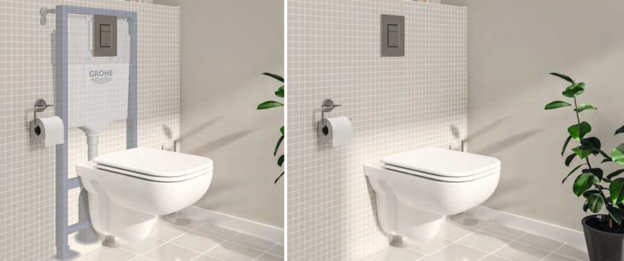Sistem de fixare Rapid SL 3 în 1 - Clapetă Crom  Grohe - imagine 2