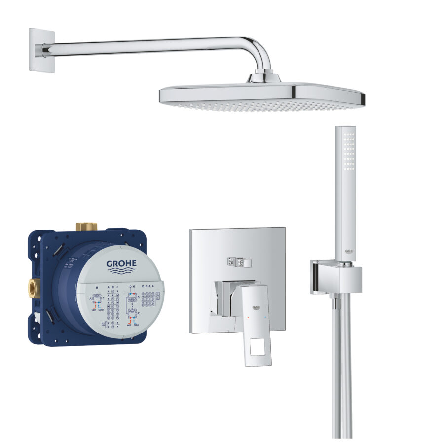 Sistem de duș încastrat Grohe Eurocube Perfect Tempesta 250 Cube