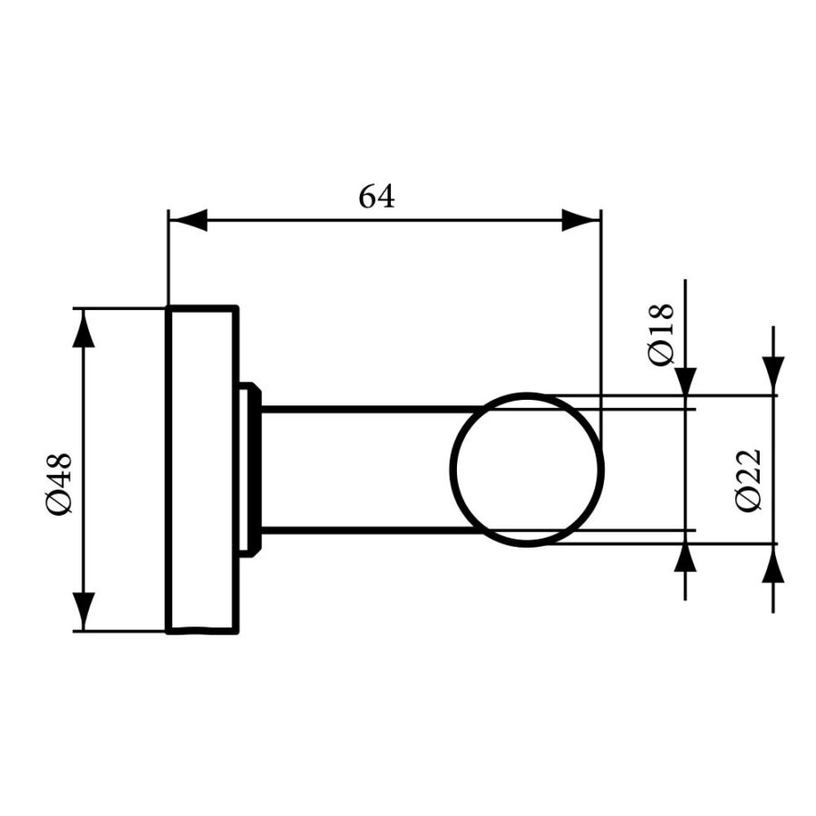 Cârlig dublu halat baie Ideal Standard IOM - imagine 3
