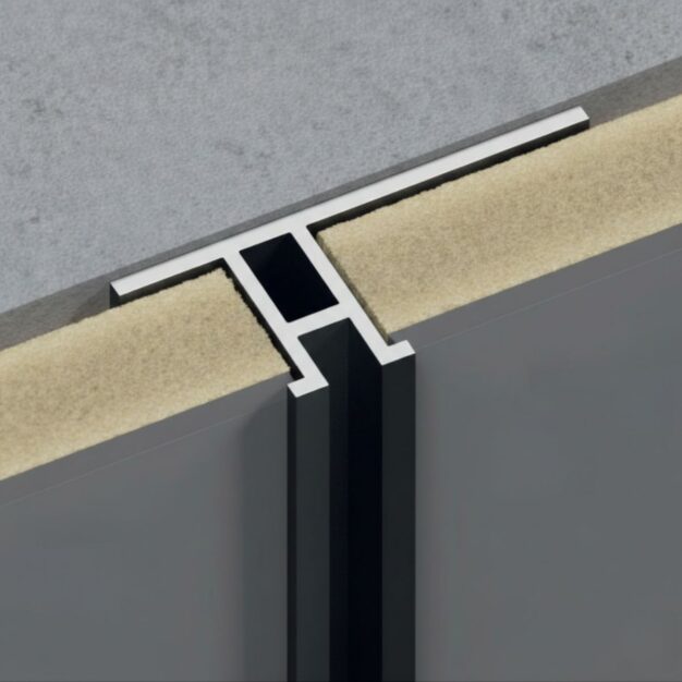 Profil de aluminiu pentru panouri de 8 mm- îmbinare H cu spațiu