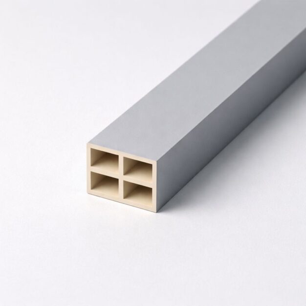 riflaj tavan si perete despartitor wpc profil ultra rigid 30x20mm desen tehnic sectiune patrata