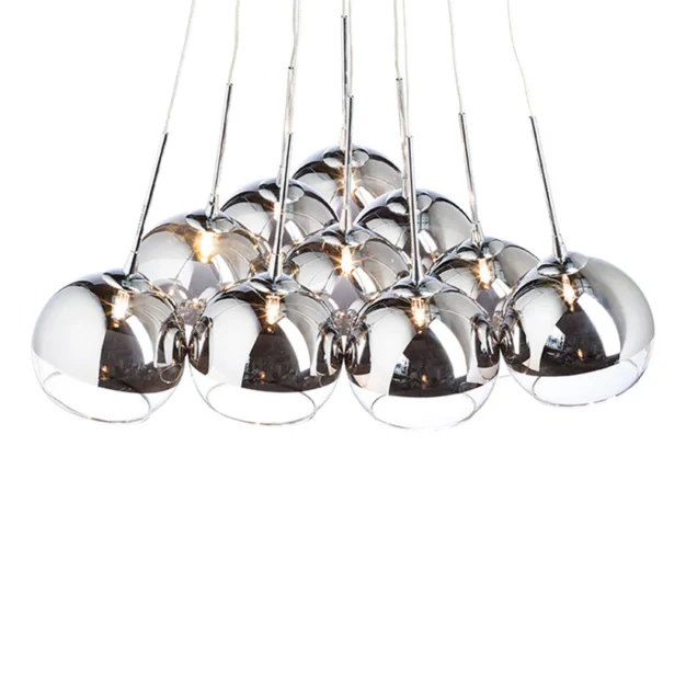 pendul Astral Rendl design sferic cascada globuri sticla iluminat modern lux living