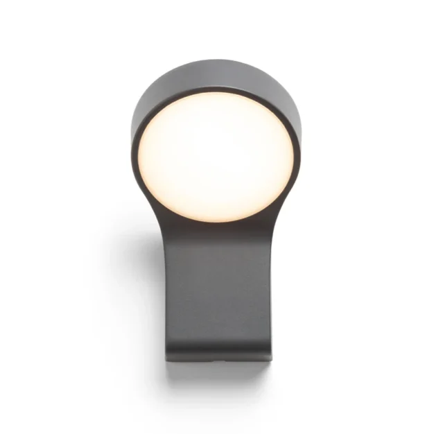 aplica perete Elia Rendl forma cubica metal alb negru iluminat sus-jos