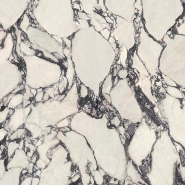 Detaliu textură gresie porțelanată Calacatta Viola 60x120 cm Polished.